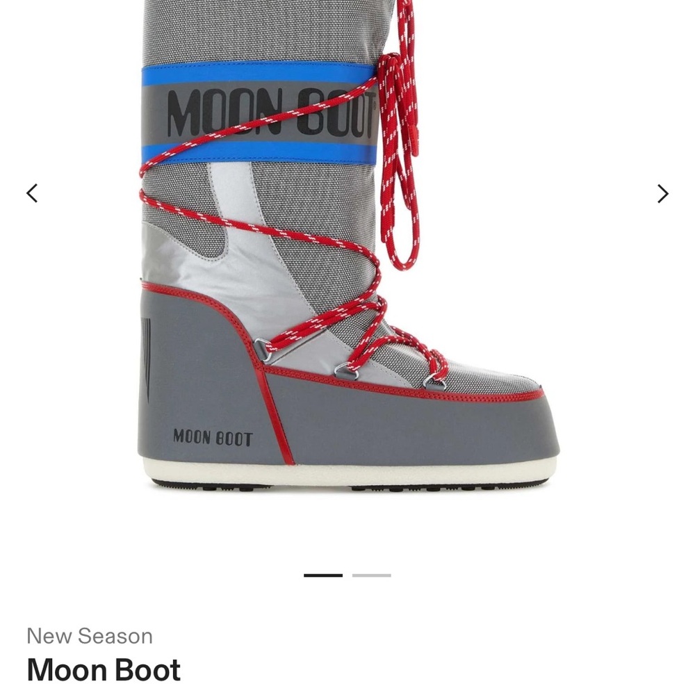 Moon Boot Gray and Blue Snow Boots